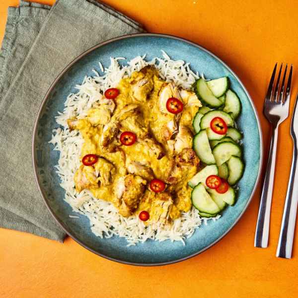 Malaysian-Style Coconut Chicken Thigh With Rice